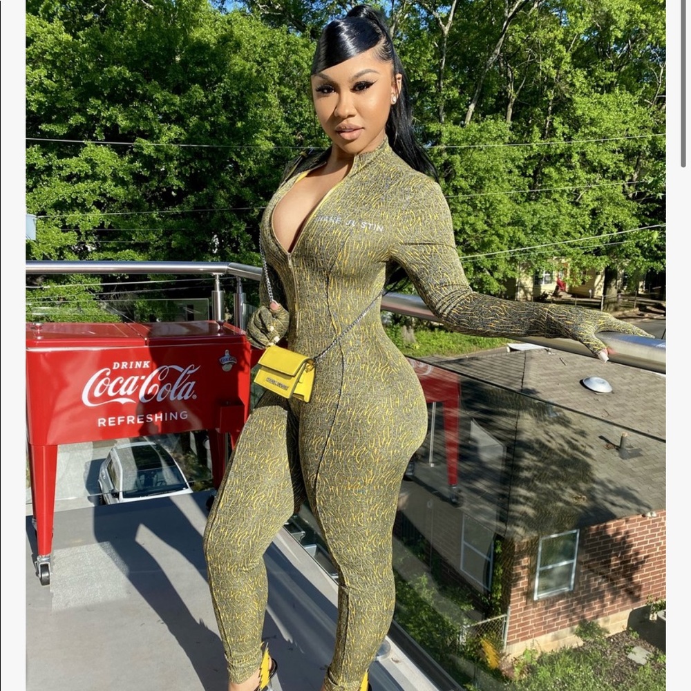 Yellow “Flame On” Shane Justin jumpsuit